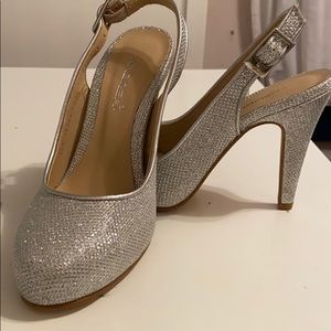 Andrea silver heels